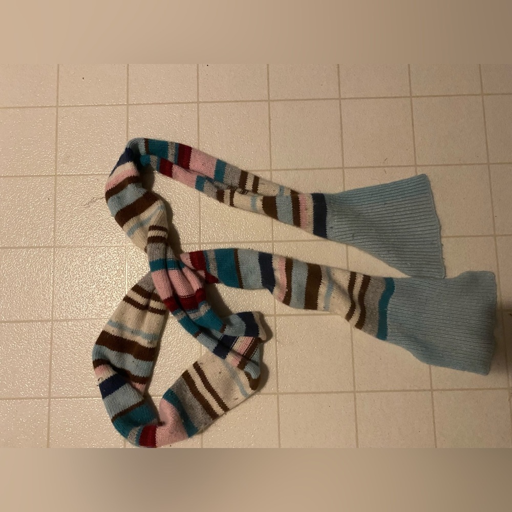Colorful Striped Knit Scarf